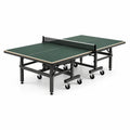 Klappbare Tischtennisplatte 274 × 152,5 × 76 cm Grün/Schwarz/Beige mit Netz und Rollen